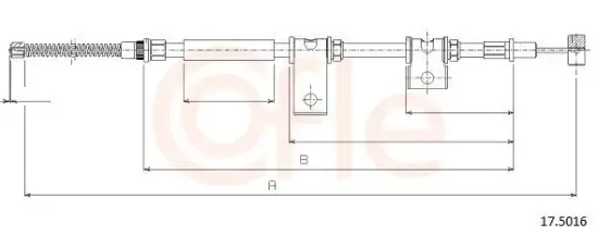 Seilzug, Feststellbremse hinten links COFLE 92.17.5016 Bild Seilzug, Feststellbremse hinten links COFLE 92.17.5016