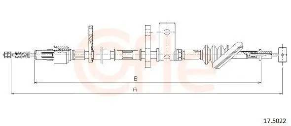 Seilzug, Feststellbremse hinten rechts COFLE 92.17.5022