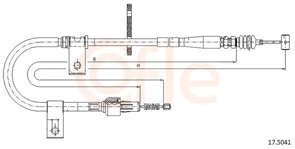 Seilzug, Feststellbremse hinten links COFLE 92.17.5041