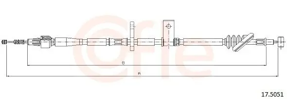 Seilzug, Feststellbremse hinten links COFLE 92.17.5051