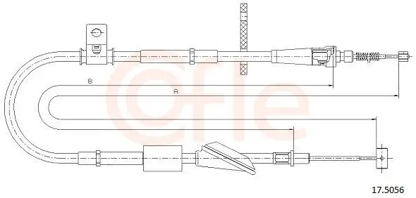 Seilzug, Feststellbremse hinten links COFLE 92.17.5056
