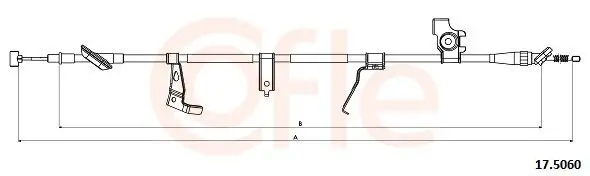 Seilzug, Feststellbremse hinten rechts COFLE 92.17.5060