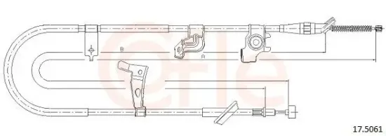 Seilzug, Feststellbremse hinten links COFLE 92.17.5061 Bild Seilzug, Feststellbremse hinten links COFLE 92.17.5061