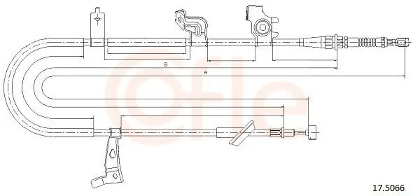 Seilzug, Feststellbremse hinten rechts COFLE 92.17.5066