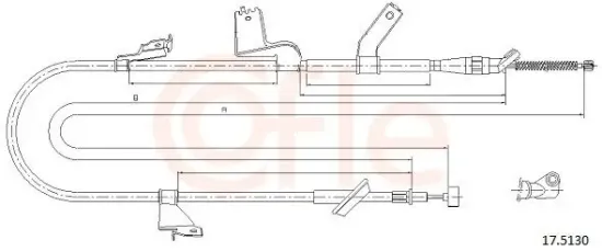 Seilzug, Feststellbremse hinten rechts COFLE 92.17.5130 Bild Seilzug, Feststellbremse hinten rechts COFLE 92.17.5130