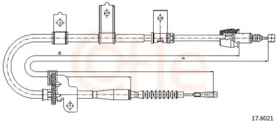 Seilzug, Feststellbremse hinten links COFLE 92.17.6021 Bild Seilzug, Feststellbremse hinten links COFLE 92.17.6021