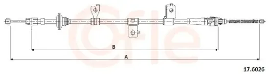 Seilzug, Feststellbremse hinten rechts COFLE 92.17.6026 Bild Seilzug, Feststellbremse hinten rechts COFLE 92.17.6026