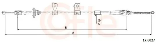 Seilzug, Feststellbremse hinten links COFLE 92.17.6027 Bild Seilzug, Feststellbremse hinten links COFLE 92.17.6027