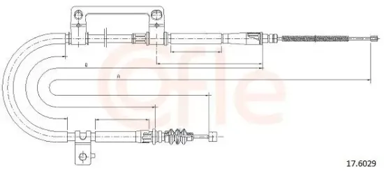 Seilzug, Feststellbremse hinten links COFLE 92.17.6029 Bild Seilzug, Feststellbremse hinten links COFLE 92.17.6029