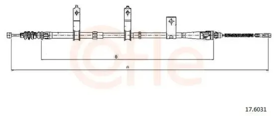 Seilzug, Feststellbremse hinten rechts COFLE 92.17.6031 Bild Seilzug, Feststellbremse hinten rechts COFLE 92.17.6031