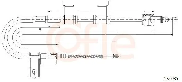 Seilzug, Feststellbremse hinten links COFLE 92.17.6035