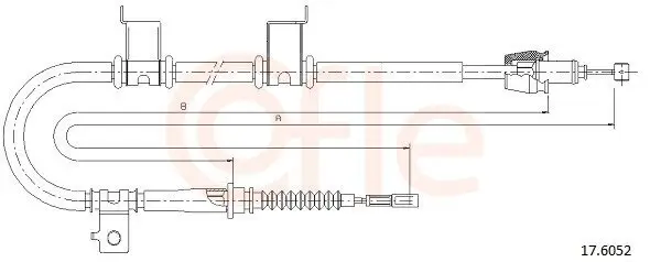 Seilzug, Feststellbremse hinten links COFLE 92.17.6052