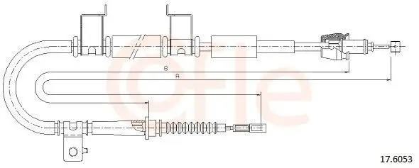 Seilzug, Feststellbremse hinten rechts COFLE 92.17.6053