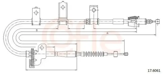 Seilzug, Feststellbremse hinten rechts COFLE 92.17.6061 Bild Seilzug, Feststellbremse hinten rechts COFLE 92.17.6061