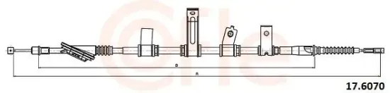 Seilzug, Feststellbremse hinten links COFLE 92.17.6070 Bild Seilzug, Feststellbremse hinten links COFLE 92.17.6070