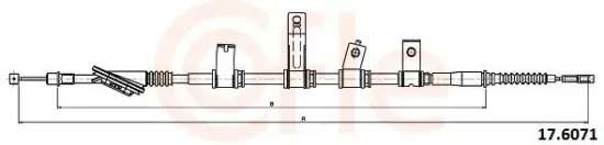 Seilzug, Feststellbremse hinten rechts COFLE 92.17.6071 Bild Seilzug, Feststellbremse hinten rechts COFLE 92.17.6071