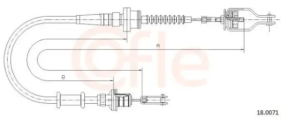 Seilzug, Kupplungsbetätigung COFLE 92.18.0071 Bild Seilzug, Kupplungsbetätigung COFLE 92.18.0071