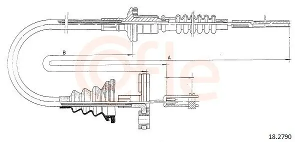 Seilzug, Kupplungsbetätigung COFLE 92.18.2790