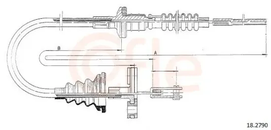 Seilzug, Kupplungsbetätigung COFLE 92.18.2790 Bild Seilzug, Kupplungsbetätigung COFLE 92.18.2790