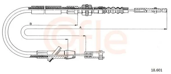 Seilzug, Kupplungsbetätigung COFLE 92.18.601