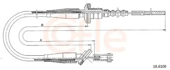 Seilzug, Kupplungsbetätigung COFLE 92.18.6100 Bild Seilzug, Kupplungsbetätigung COFLE 92.18.6100