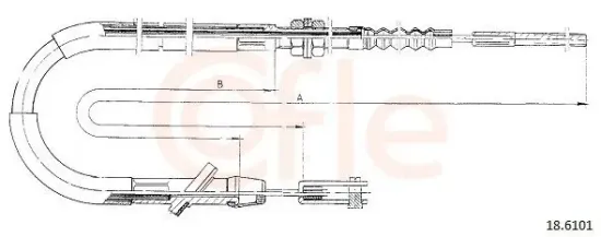 Seilzug, Kupplungsbetätigung COFLE 92.18.6101 Bild Seilzug, Kupplungsbetätigung COFLE 92.18.6101