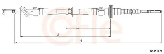 Seilzug, Kupplungsbetätigung COFLE 92.18.6105 Bild Seilzug, Kupplungsbetätigung COFLE 92.18.6105