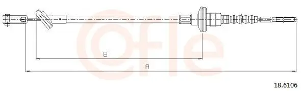 Seilzug, Kupplungsbetätigung COFLE 92.18.6106