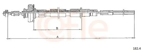 Seilzug, Kupplungsbetätigung COFLE 92.182.4 Bild Seilzug, Kupplungsbetätigung COFLE 92.182.4