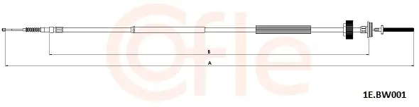 Seilzug, Feststellbremse hinten links COFLE 92.1E.BW001