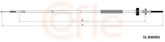 Seilzug, Feststellbremse hinten links COFLE 92.1E.BW001 Bild Seilzug, Feststellbremse hinten links COFLE 92.1E.BW001