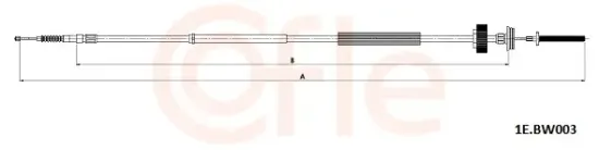 Seilzug, Feststellbremse hinten links COFLE 92.1E.BW003 Bild Seilzug, Feststellbremse hinten links COFLE 92.1E.BW003