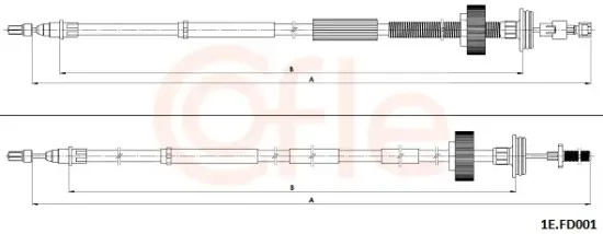 Seilzug, Feststellbremse hinten links hinten rechts COFLE 92.1E.FD001 Bild Seilzug, Feststellbremse hinten links hinten rechts COFLE 92.1E.FD001