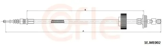 Seilzug, Feststellbremse hinten links COFLE 92.1E.ME002 Bild Seilzug, Feststellbremse hinten links COFLE 92.1E.ME002