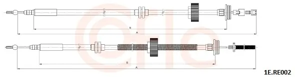 Seilzug, Feststellbremse hinten links hinten rechts COFLE 92.1E.RE002