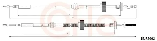 Seilzug, Feststellbremse hinten links hinten rechts COFLE 92.1E.RE002 Bild Seilzug, Feststellbremse hinten links hinten rechts COFLE 92.1E.RE002