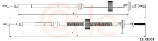 Seilzug, Feststellbremse hinten links hinten rechts COFLE 92.1E.RE003 Bild Seilzug, Feststellbremse hinten links hinten rechts COFLE 92.1E.RE003
