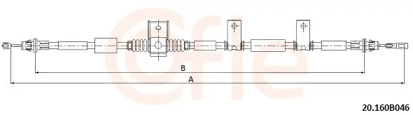 Seilzug, Feststellbremse hinten rechts COFLE 92.20.160B046