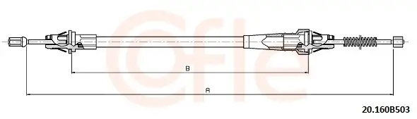 Seilzug, Feststellbremse hinten links COFLE 92.20.160B503