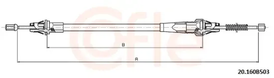Seilzug, Feststellbremse hinten links COFLE 92.20.160B503 Bild Seilzug, Feststellbremse hinten links COFLE 92.20.160B503