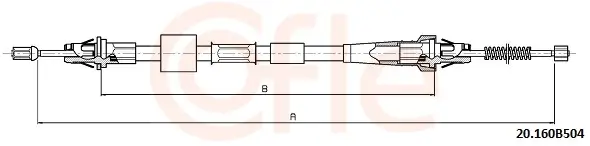 Seilzug, Feststellbremse hinten rechts COFLE 92.20.160B504