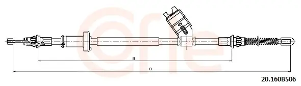 Seilzug, Feststellbremse hinten links COFLE 92.20.160B506