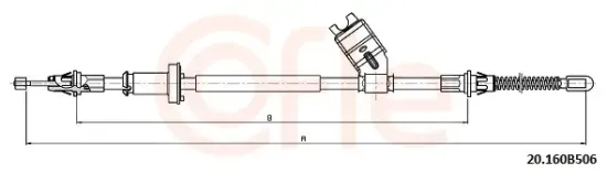 Seilzug, Feststellbremse hinten links COFLE 92.20.160B506 Bild Seilzug, Feststellbremse hinten links COFLE 92.20.160B506