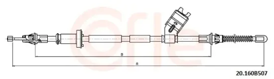 Seilzug, Feststellbremse hinten rechts COFLE 92.20.160B507 Bild Seilzug, Feststellbremse hinten rechts COFLE 92.20.160B507