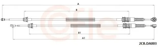 Seilzug, Schaltgetriebe COFLE 92.2CB.DA003 Bild Seilzug, Schaltgetriebe COFLE 92.2CB.DA003