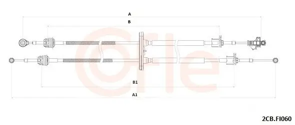 Seilzug, Schaltgetriebe COFLE 92.2CB.FI060 Bild Seilzug, Schaltgetriebe COFLE 92.2CB.FI060