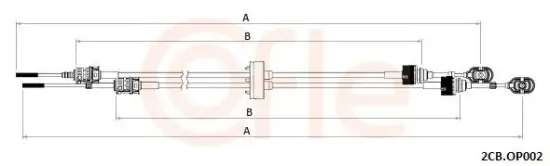 Seilzug, Schaltgetriebe COFLE 92.2CB.OP002 Bild Seilzug, Schaltgetriebe COFLE 92.2CB.OP002