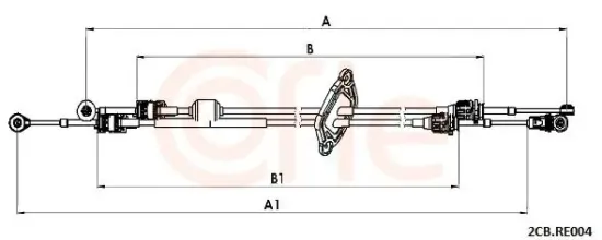 Seilzug, Schaltgetriebe COFLE 92.2CB.RE004 Bild Seilzug, Schaltgetriebe COFLE 92.2CB.RE004