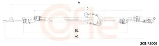 Seilzug, Schaltgetriebe COFLE 92.2CB.RE006 Bild Seilzug, Schaltgetriebe COFLE 92.2CB.RE006