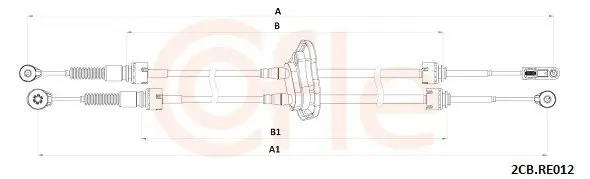 Seilzug, Schaltgetriebe COFLE 92.2CB.RE012 Bild Seilzug, Schaltgetriebe COFLE 92.2CB.RE012